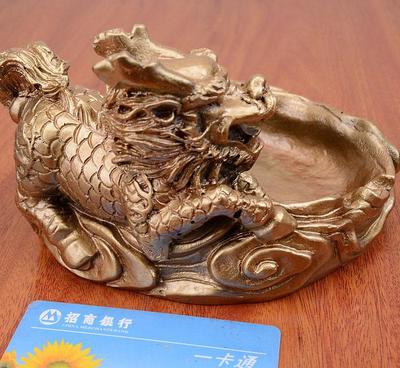 0971 仿铜麒麟树脂烟灰缸 新款时尚家居用品 赠送朋友礼品